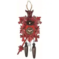 Engstler - 522/5_red - Koekoeksklok - 1-daags kettinguurwerk - Notenhout - 30 cm