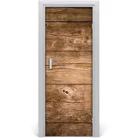 Tulup Deursticker - Oude Borden Deur Sticker - 75 cm x 205 cm - Bruin Deursticker - Moderne Deur Sticker - Deursticker voor de Woonkamer - Deurfolie