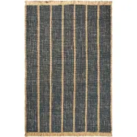 Ferm Living Vloerkleed Athens Stripes 200 x 300 cm - Natural / Ink Blue