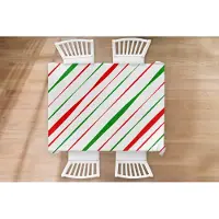 KitchenYeah Kerst Tafelkleed - Kerstmis Decoratie - Tafellaken - Patronen - Kerst - Strepen - 170x130 cm - Kerstmis Versiering - Tafeldecoratie Kerstmis - Kerstdecoratie tafel - Tafelversiering