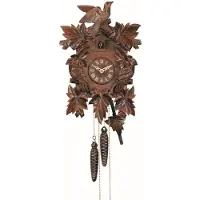 Engstler - 632_QM - Koekoeksklok - Kwarts - Notenhout - met muziek - 35 cm