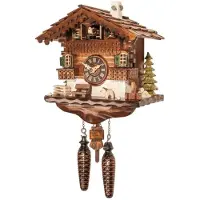 Engstler - 457_Q - Koekoeksklok - Kwarts - Notenhout - 25 cm