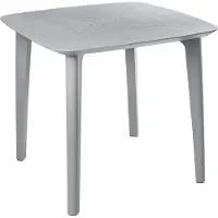 Beliani SORICO - Tuintafel - Lichtgrijs - Synthetisch materiaal