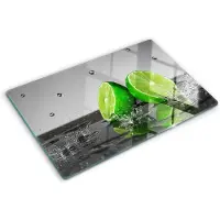 Tulup Glazen Snijplank - Groente Kalk in water Anti-Slip Snijplank - 80 x 52 cm - Snijplank Glas - Groot Formaat Snijplank van Glas - Snijplank van Glas - Serveerplank van glas - Kookbenodigdheden