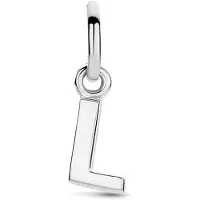 The Jewelry Collection Zilver Gerhodineerde Hanger letter L 1333752