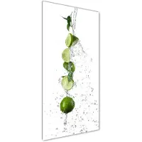 Tulup Glasschilderij - Schilderij Op Glas Limoenen - 50 cm x 125 cm - Grün Foto Op Glas - Foto In Glas - Moderne Glaspanelen - Foto Glas - Glasdecoratie voor het Kantoor