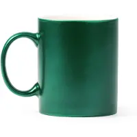 Roly 15 keramische mokken Groen gekleurde buitenzijde goudkleurig binnenzijde 350ml geschikt voor LASER, model Marty