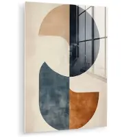 MuchoWow Glasschilderij 120x160 cm - Schilderij acrylglas - Cirkels - Abstract - Kleurrijk - Foto op glas - Muurdecoratie woonkamer - Wanddecoratie slaapkamer - Schilderijen