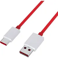 Phonillico USB C naar USB Snellader Kabel Rood - 1 meter - Oplaadkabel voor OnePlus Nord N30 / Nord N20 SE / Nord N10 5G