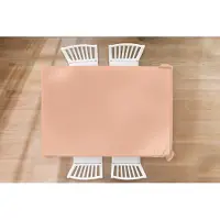 KitchenYeah Tafelkleed - Tafellaken - 200x130 cm - Abrikoos - Roze - Pastel - Effen - Kleur - Binnen en Buiten