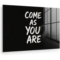 MuchoWow Glasschilderij 180x120 cm - Schilderij acrylglas - Quote - Zwart - Simpel - Foto op glas - Muurdecoratie woonkamer - Wanddecoratie slaapkamer - Schilderijen