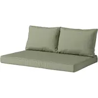 Madison - Loungekussen - Tuinkussen - Palletkussen - Rugkussen - 3-delig - 120 x 80cm - Panama Sage Groen