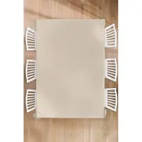 KitchenYeah Tafelkleed - Tafellaken - 180x260 cm - Beige - Effen kleur - Binnen en Buiten