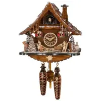 Engstler - 47124_Q - Koekoeksklok - Kwarts - Notenhout - 31 cm