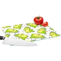 KitchenYeah Glazen Snijplank - 28x20 - Draak - Jongen - Sterren - Regenboog - Design - Snijplanken Glas