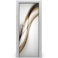Tulup Deursticker - Bruine Golf Deurfolie - 75 cm x 205 cm - Grijs Deursticker - Moderne Deur Sticker - Deursticker voor de Badkamer - Deur Sticker