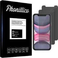 Phonillico Screenprotector privacy voor iPhone 11 - 2 stuks Beschermglas Privacy Glas van glazen schermbeschermfolie