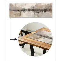 MuchoWow Tafelloper 150x50 cm - Tafelmat vinyl Moderne kunst - Abstract - Beige - Tafeldecoratie - Tafelversiering - Keuken decoratie - Tafel versiering