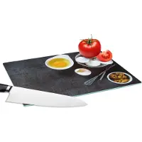 KitchenYeah Glazen Snijplank - 28x20 - Eieren - Bruine suiker - Koken - Snijplanken Glas