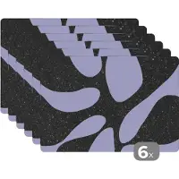 KitchenYeah Placemat - Minimalisme - Plant - Abstract - Tafel - Placemats - Onderleggers - 45x30 cm - 6 stuks