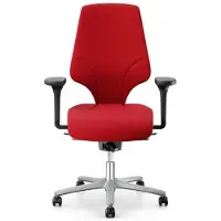 Giroflex Bureaustoel 64 - 7578 3578 Standaard - Stof Rood GA64094 - Voetkruis Alu - 4D NPR Armleggers