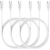 Phonillico 3x USB C naar USB C Kabel Wit - 1 meter - Oplaadkabel voor Samsung Galaxy TAB S8 / TAB S8 ULTRA / TAB S8 PLUS
