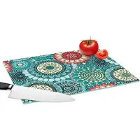 KitchenYeah Glazen Snijplank - 39x28 - Meisjes - Bloemen - Patronen - Girl - Kids - Kinderen - Snijplanken Glas