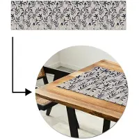 MuchoWow Tafelloper 200x50 cm - Tafelmat vinyl Planten - Japan - Patronen - Tafeldecoratie - Tafelversiering - Keuken decoratie - Tafel versiering