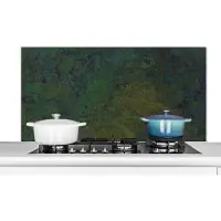 KitchenYeah Spatscherm keuken - Steen design - Roest print - Vintage - Spatwand - 120x60 cm - Keuken achterwand - Aluminium
