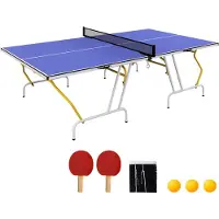 SPORTNOW -MDF, Stahl-Blau-274L x 152,5B x 76H cm-Tischtennisplatte