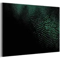 MuchoWow Aluminium schilderij 180x120 cm - Wanddecoratie metaal - Stippen - Groen - Vervagen - Metalen muurdecoratie woonkamer - Decoratie industrieel - Foto op dibond - Industriële accessoires slaapkamer