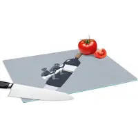 KitchenYeah Glazen Snijplank - 39x28 - Fles - Mannen - Vintage - Snijplanken Glas