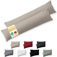 Blumtal - Set Van 2 Kussenslopen - Microvezel Kussenhoes - 40 x 145 cm - Taupe