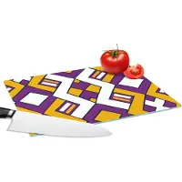 KitchenYeah Glazen Snijplank - 28x20 - Design - Lijn - Retro - Snijplanken Glas