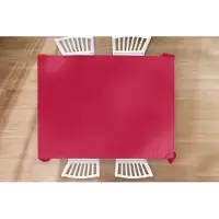 KitchenYeah Tafelkleed - Tafellaken - 240x180 cm - Rood - Effen kleur - Binnen en Buiten