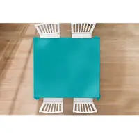 KitchenYeah Tafelkleed - Tafellaken - 150x150 cm - Blauw - Effen kleur - Binnen en Buiten