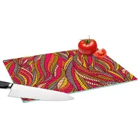 KitchenYeah Glazen Snijplank - 39x28 - Bladeren - Natuur - Patronen - Snijplanken Glas