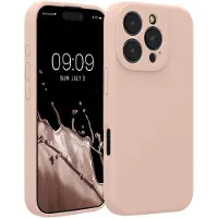 Kwmobile telefoonhoesje geschikt voor Apple iPhone 16 Pro - TPU backcover met siliconen coating - Smartphone case in oudroze