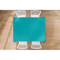 KitchenYeah Tafelkleed - Tafellaken - 170x130 cm - Blauw - Effen kleur - Binnen en Buiten