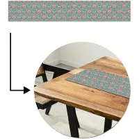 MuchoWow Tafelloper 180x30 cm - Tafelmat vinyl Patronen - Tribal - Retro - Tafeldecoratie - Tafelversiering - Keuken decoratie - Tafel versiering