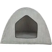 Trixie hondenmand tent jonna vital ribstof lichtgrijs 75x55x55 cm