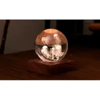 Gingko - Amber Crystal Ball Night Light - Jellyfish - Kwallen