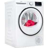 Beko B3T41230 wasdroger Vrijstaand Voorlader 7 kg Zwart, Wit
