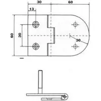 Goldenship 2 Pernos 180º Hinge Zilver