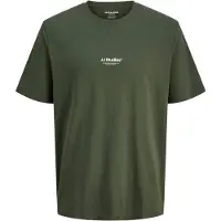 Jack & Jones Junior Shirt 'JJESOHO' donkergroen / wit