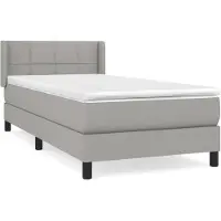 Syfax Boxspring met matras stof lichtgrijs 100x200 cm