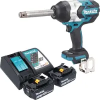 Makita DTW 1005 RF snoerloze slagmoersleutel 18 V 1360 Nm 3/4" borstelloos + 2x oplaadbare accu 3.0 Ah + lader