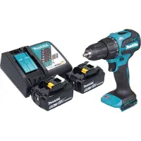 Makita DHP 490 RG accu klopboormachine 18 V 65 Nm borstelloos + 2x accu 6.0 Ah + lader