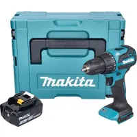 Makita DHP 490 T1J accu klopboormachine 18 V 65 Nm borstelloos + 1x oplaadbare accu 5.0 Ah + Makpac - zonder oplader