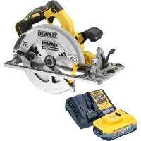 DeWalt DCS 572 H1 Accucirkelzaag 18 V 184 mm borstelloos + 1x Powerstack accu 5.0 Ah + lader